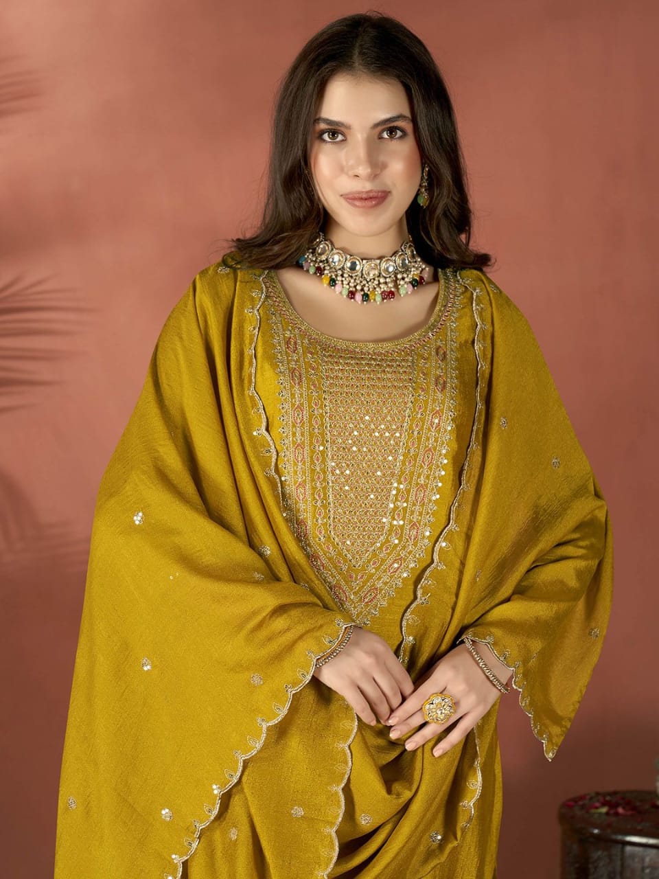 Maverick Fusion Embroidered Vichitra Silk Kurta Set